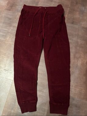 Anthropologie Corduroy Joggers in Deep Burgundy